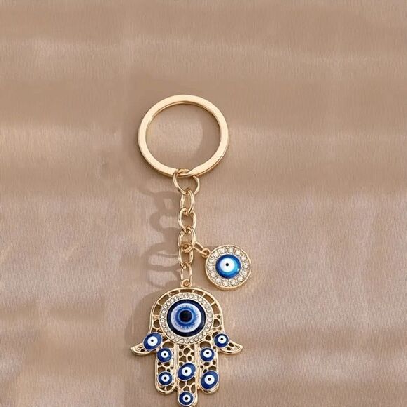 ‎Hamsa Hand Keychain - Picture 3 of 4